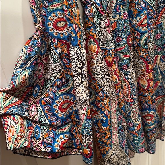 Bohemian Paisley Flare Sleeve Dress New Boutique Size XL - Picture 5 of 5